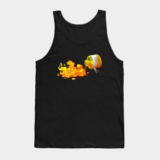 Yellow ecoline spill Tank Top